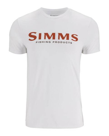 Simms Logo T-Shirt Pure White - koszulka wędkarska