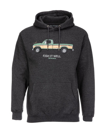 Simms Fish It Well 250 Hoody Charcoal Heather - bluza wędkarska z kapturem