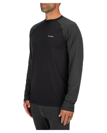 Simms Lightweight Baselayer Top Black - bielizna termoaktywna - koszulka z długim rękawem
