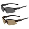 Snowbee CLASSIC WRAP-AROUND OPEN FRAME SUNGLASSES BROWN/AMBER LENS