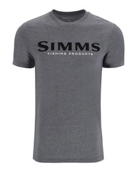 Simms Logo T-Shirt Athletic Heather - koszulka wędkarska