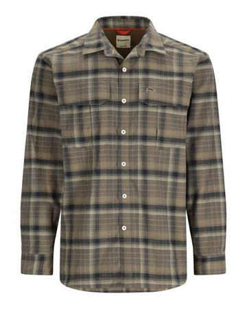 Simms Coldweather Shirt Hickory Asym Ombre Plaid XL