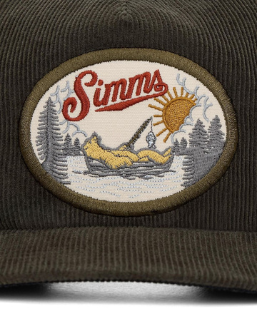 Simms Double Haul Corduroy Loden - czapka wędkarska z daszkiem