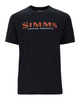 Simms Logo T-Shirt Jet Black  - koszulka wędkarska
