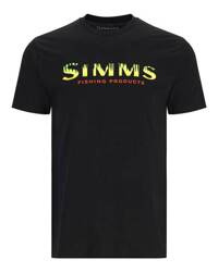 Simms Logo T-Shirt Black - Neon - koszulka wędkarska