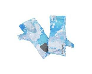 Simms Solarflex No-Finger Cloud Camo Blue - rękawiczki wędkarskie z filtrem UV