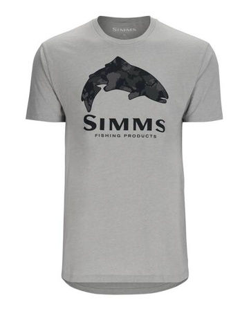 Simms Trout Regiment Camo Fill T-Shirt Cinder Heather - koszulka wędkarska