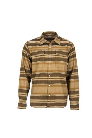 Simms Gallatin Flannel Shirt Dark Bronze Stripe - koszula flanelowa z ochroną UV