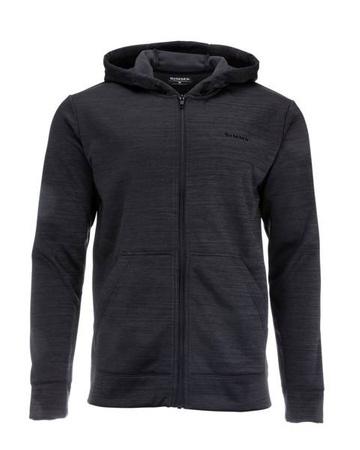 Simms Challenger Hoody Full Zip Black Heather - rozpinana bluza wędkarska z kapturem