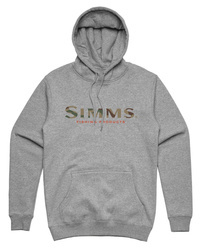 Simms Logo Hoody Grey Heather - bluza bawełniana z kapturem