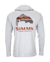 Simms Tech Hoody - Artist Series Trout Logo Flame/Sterling M