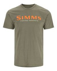 Simms Logo T-Shirt Military Heather - koszulka wędkarska