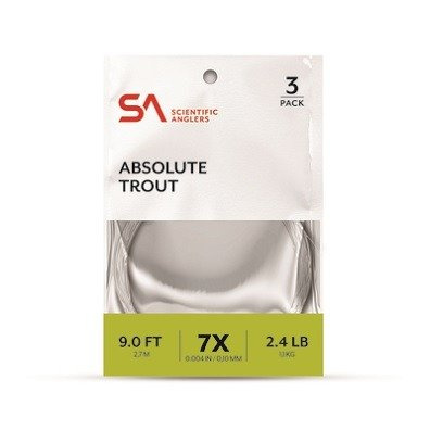 SA Absolute Trout Leader 7,5ft 0X 3-PAK