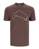 Simms Trout Outline T-Shirt Brown Heather - koszulka wędkarska