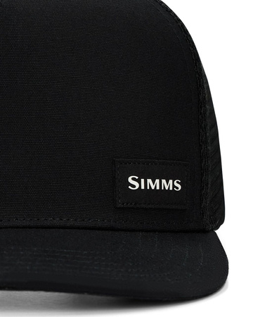 Simms High Crown Flatbill Black - czapka wędkarska z daszkiem