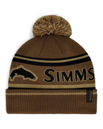 Simms Tip-Up Pom Beanie Jasper - czapka wędkarska z pomponem