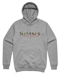 Simms Logo Hoody Grey Heather L