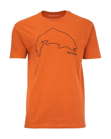 Simms Trout Outline T-Shirt Adobe Heather - koszulka wędkarska