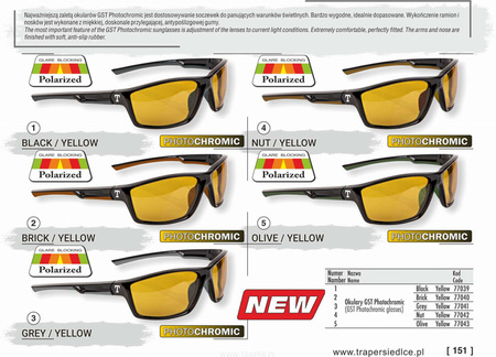 Traper Okulary Polaryzacyjne GST Photochromic - Olive