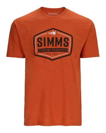 Simms Fly Patch T-Shirt Adobe Heather - koszulka wędkarska
