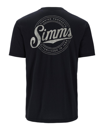 Simms Circle Lockup T-Shirt Black 