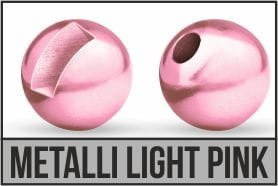 Traper główki wolframowe Slotted Metallic Light Pink 3,0mm (10szt.)