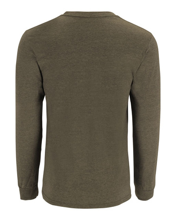 Simms Logo Shirt LS Loden Heather- bawełniana koszulka z długim rękawem