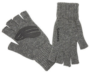 Simms Wool ½ Finger Glove Steel - rękawice wędkarskie z odkrytymi palcami i z wełny merino