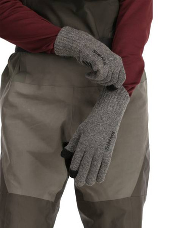 Simms Wool Full Finger Glove Steel 