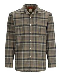 Simms Coldweather Shirt Hickory Asym Ombre Plaid M