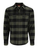 Simms Gallatin Flannel Shirt Loden Buffalo Check L