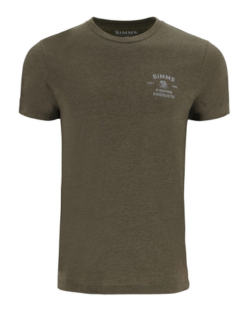 Simms Stacked Bass T-Shirt Military Heather - koszulka wędkarska