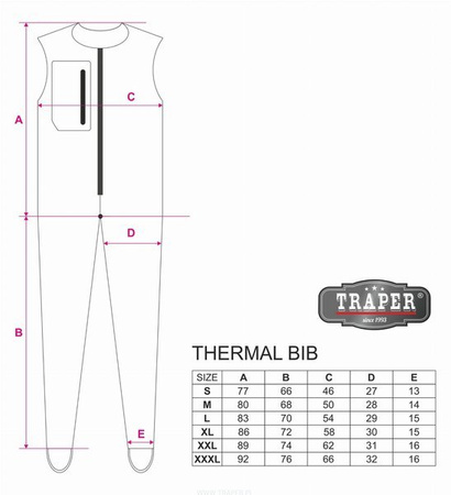 Traper Thermal Bib Black 300g M