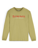 Simms Logo Shirt LS Tent Green - bawełniana koszulka z długim rękawem