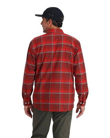 Simms Coldweather Shirt Cutty Red Asym Ombre Plaid