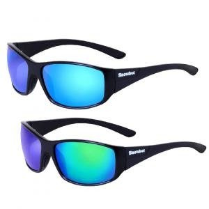 Snowbee SPECTRE WRAP FULL FRAME SUNGLASSES BLACK/GREY - YELLOW GREEN MIRROR LENS
