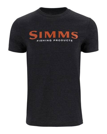 Simms Logo T-Shirt Dark Gunmetal Heather L