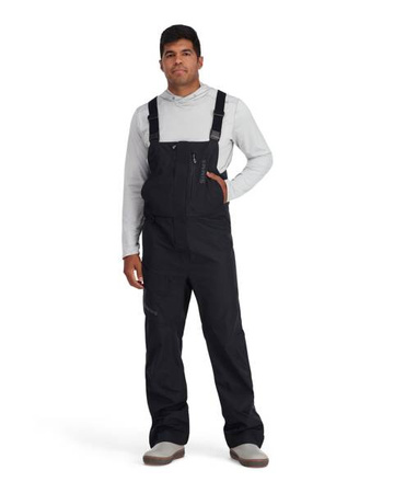 Simms Challenger Bib Black - spodnie wędkarskie z membraną