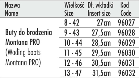 Traper Montana PRO - buty do brodzenia z podeszwą filcową