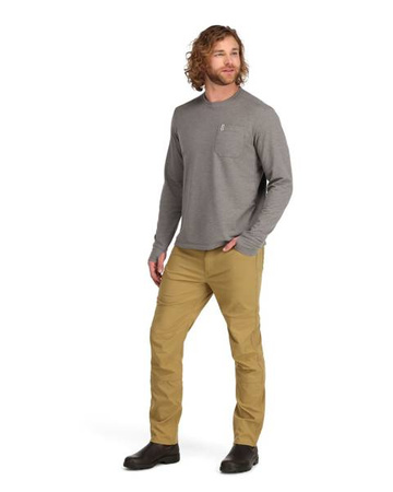 Simms Henry's Fork Crew Steel Heather - koszulka z bawełny organicznej
