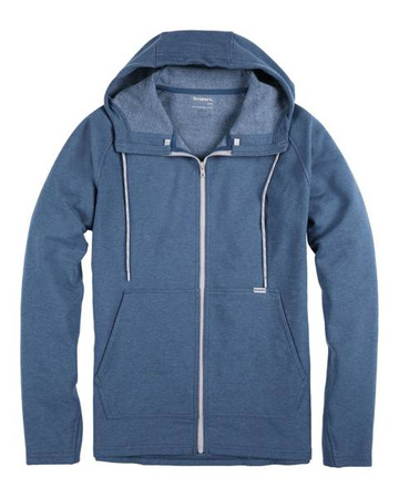Simms Vermilion Full Zip Hoody Navy Heather - bluza z kapturem bawełniana