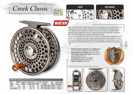 Szpula zapasowa Traper Creek Classic Silver