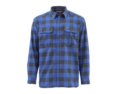 Simms Coldweather Shirt Rich Blue Buffalo Plaid - ocieplana koszula flanelowa