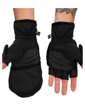 Simms Freestone F/O Mitt Black - rękawiczki wędkarskie z odkrywanymi palcami