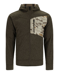 Simms CX Hoody - Full Zip Dark Stone/Ghost Camo Stone - bluza wędkarska rozpinana typu softshell