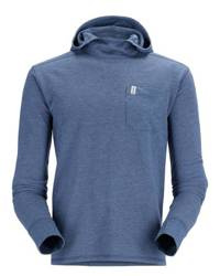 Simms Henry's Fork Hoody Navy Heather - bluza wędkarska z kapturem z bawełny organicznej