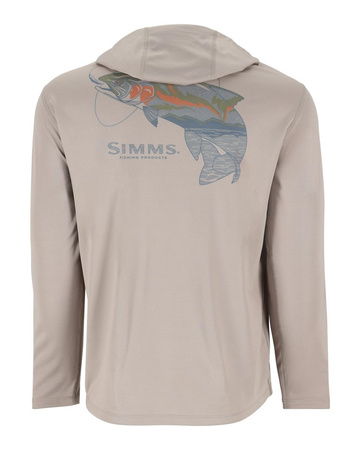 Simms Tech Hoody - Artist Series Dolomite Trout - koszulka wędkarska z kapturem i ochroną UV