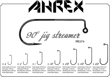 Ahrex PR374 – 90 Degree Bent Jig Streamer #3/0