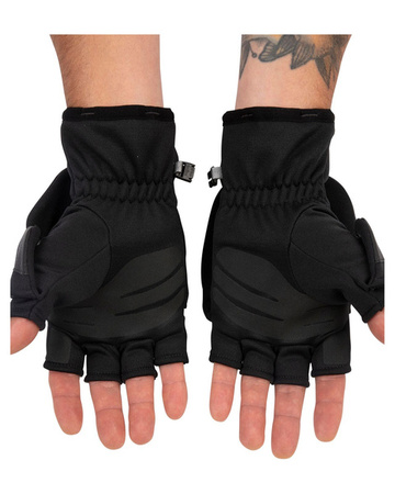 Simms Freestone F/O Mitt Black - rękawiczki wędkarskie z odkrywanymi palcami