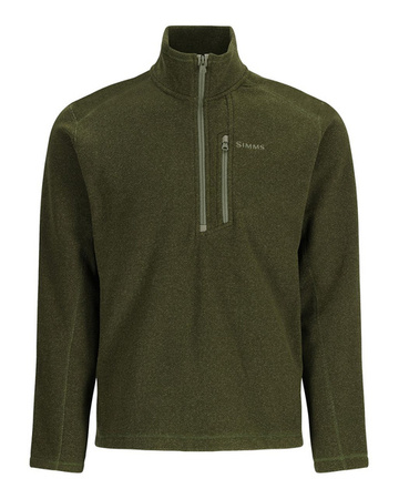 Simms Rivershed Half Zip Riffle Heather